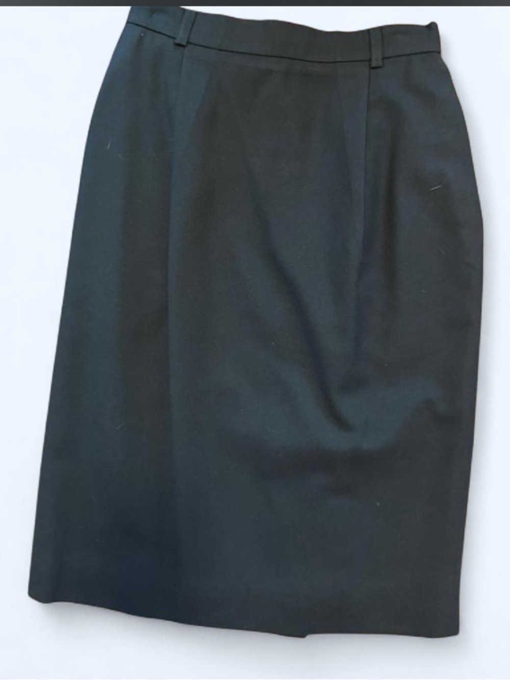 VTG Talbots 100% Wool Classic Black Women's Pencil Skirt Interview Outfit
